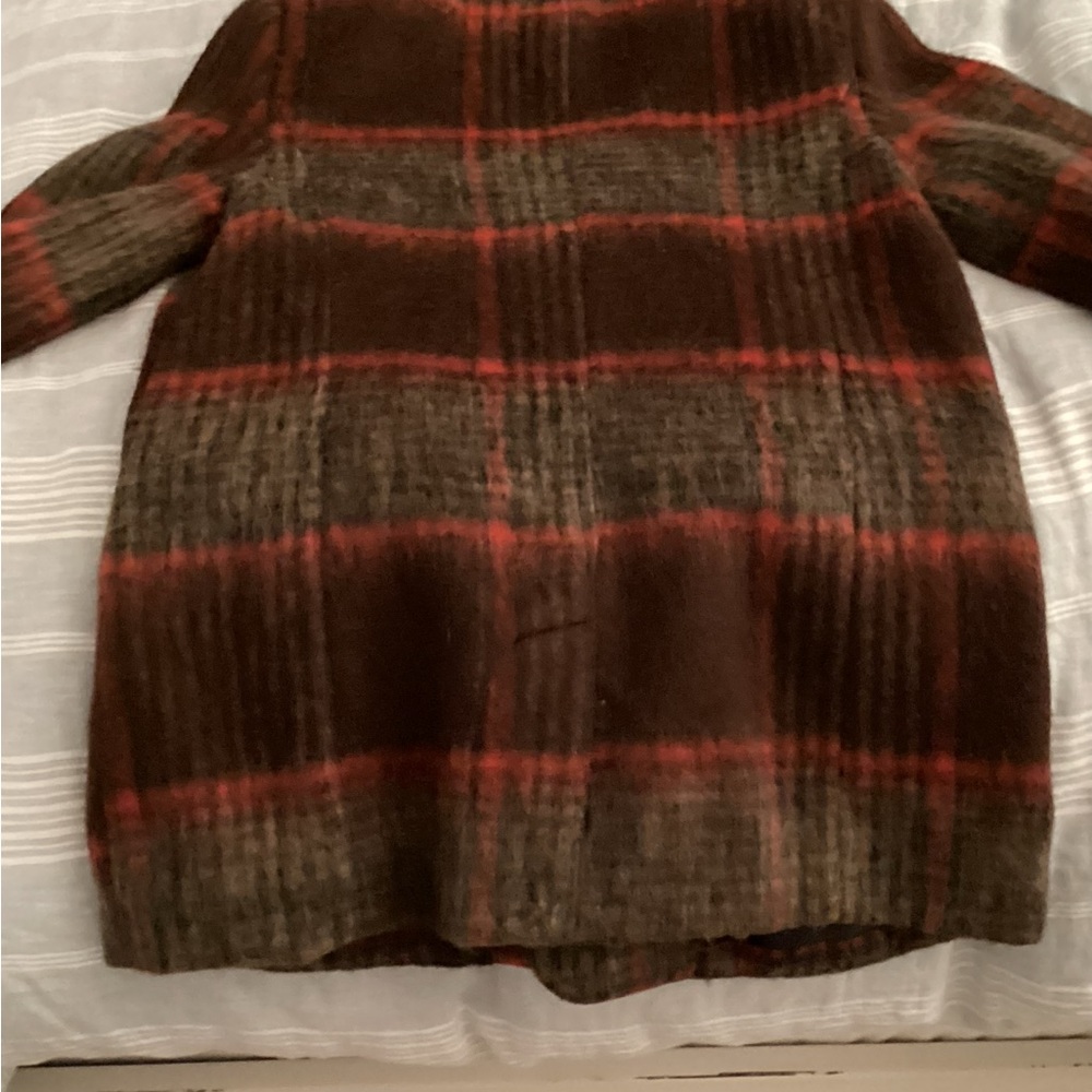 Avec Les Filles Brown and Red Plaid Jacket - Picture 3 of 6